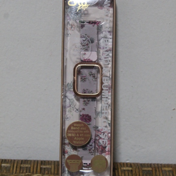 Cylo Pop.  Metal Mesh  Watch Band & Bumper Case. Color: Soft Rose Pink - Picture 2 of 5